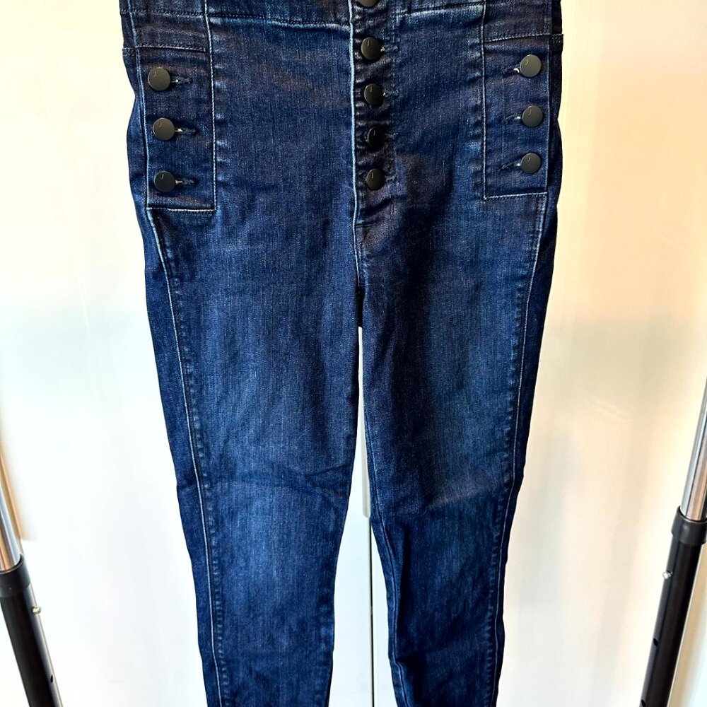 J Brand Natasha High Waist Crop Skinny Button Fly Jeans - Size 25 - Picture 3 of 11